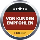 DISQ Trust Siegel: von Kunden empfohlen